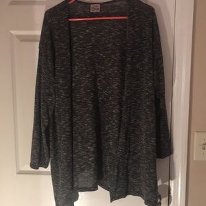 Black and grey cardigan plus size